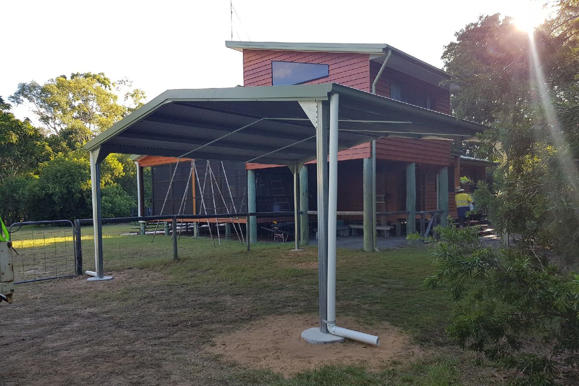 Carport with storage