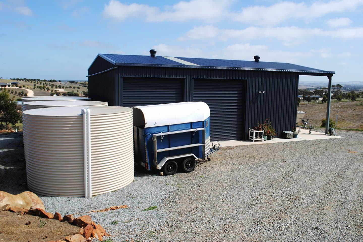 Combined garage and carport