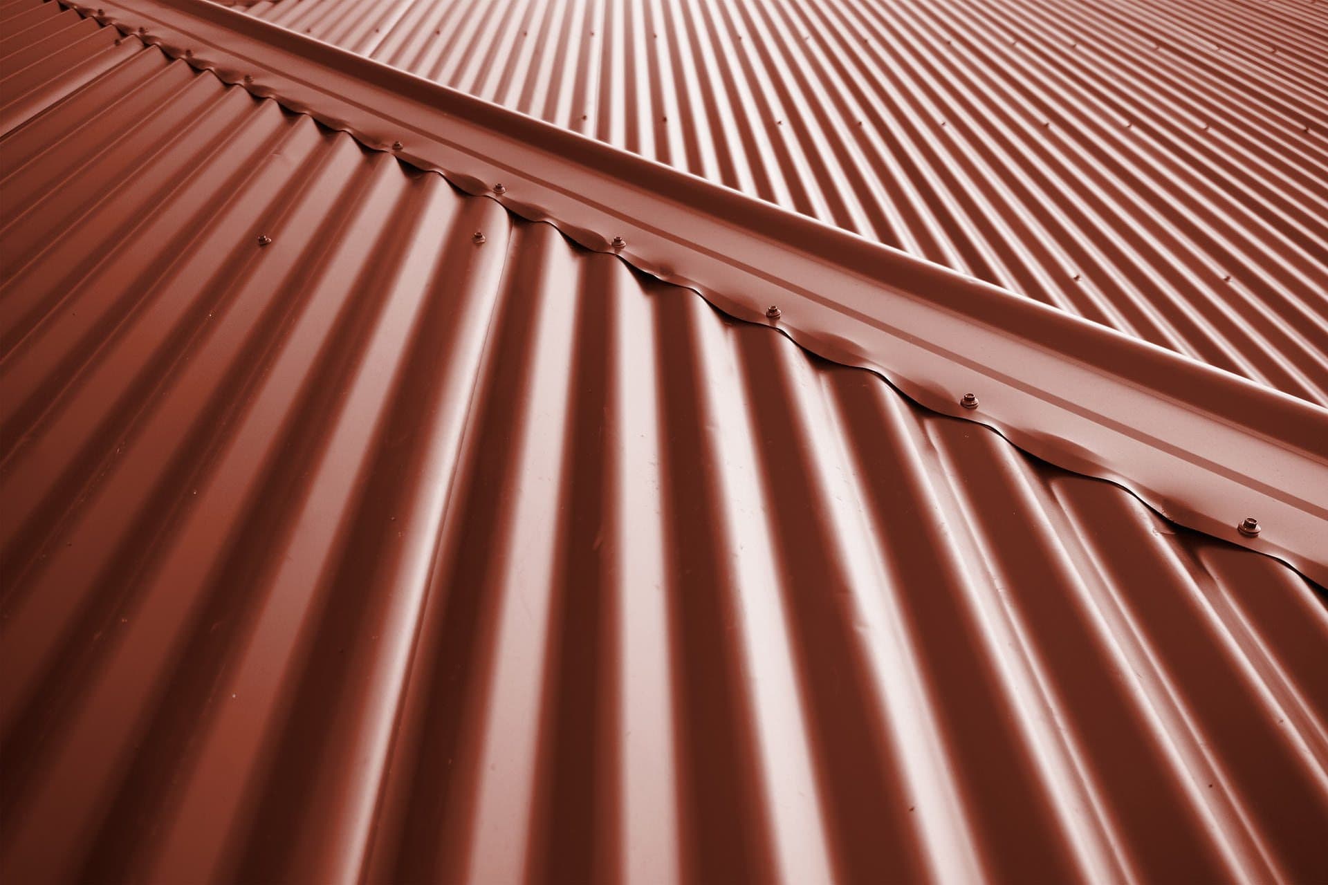 Close up of a Colorbond roof surface